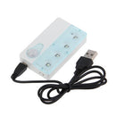 Infrared PIR Auto Sensor Motion Detector Light, Mini USB Port, 4 LED, White Light, Sensitive Distance: 3m(Baby Blue)