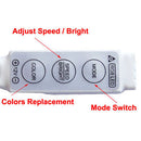 3 Keys Mini Controller Dimmer for 3528 / 5050 SMD RGB LED Strip Light with DC Connector, DC 12V