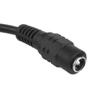 5.5 x 2.1mm Female to 4x Male DC Power Cable Connector with Switch for LED Strip, Length: 30cm(Black)