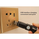 White Light Retractable Flashlight, Cree Q5 LED 3-Mode with Lanyard(Gold)