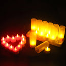 12 PCS Flameless LED Tealight Flicker Candle Light, Rechargeable Home Decoration Light with Charging Board