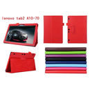Litchi Texture Horizontal Flip Solid Color Leather Case with Two-Folding Holder for Lenovo Tab2 A10-70(Black)