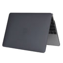 Laptop Translucent Frosted Hard Plastic Protective Case for Macbook 12 inch(Black)