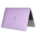 Laptop Translucent Frosted Hard Plastic Protective Case for Macbook 12 inch(Purple)