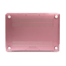 Colored Transparent Crystal Hard Protective Case for Macbook 12 inch(Pink)