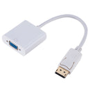 Display Port Male to VGA Female Converter, Length: 20cm(White)
