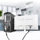 Display Port Male to VGA Female Converter, Length: 20cm(White)