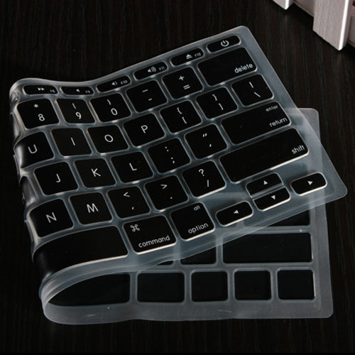 ENKAY for MacBook Pro 13.3 inch & 15.4 inch & 17.3 inch (US Version) / A1278 / A1286 Silicone Soft Keyboard Protector Cover Skin(Black)