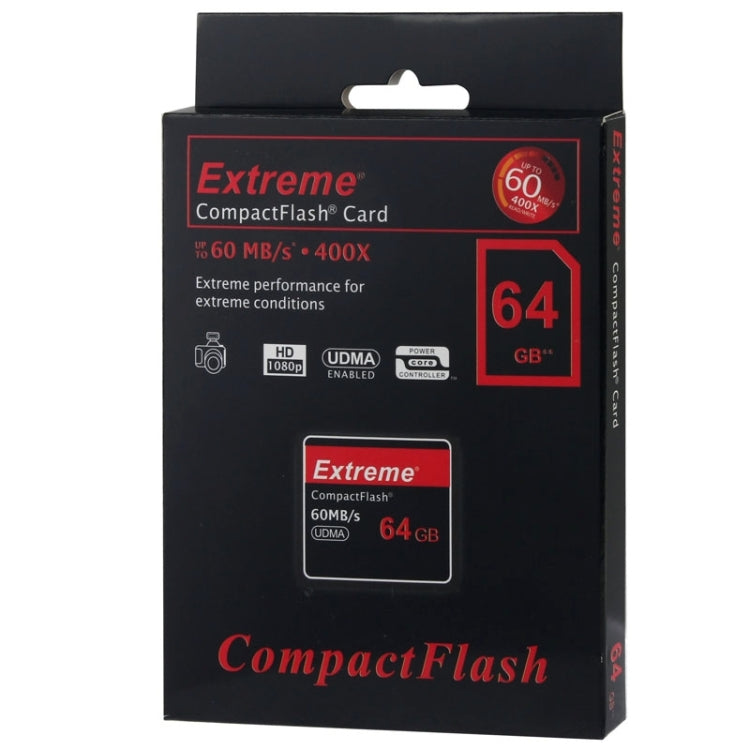 64GB Extreme Compact Flash Card, 400X Read Speed, up to 60 MB/S (100% Real Capacity)