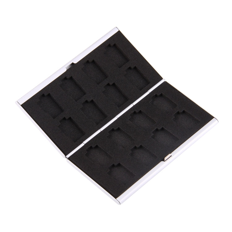 16 in 1 Memory Card Protective Case Box for 16 TF Cards(Silver)