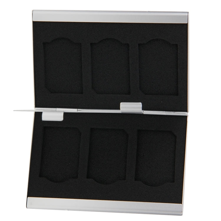 2x 3 in 1 Memory Card Protective Case Box for SD Card, Size: 93mm (L) x 62mm (W) x 10mm (H)(Silver)