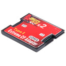 2-Socket Micro SD to CF Compact Flash Memory Card Adapter