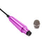 3.5mm Male + 3.5mm Female Ports Mini Household Mobile Phone Sing Song Metal Condenser Microphone, Compatible with IOS / Android System(Magenta)