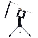 PS-5 Universal Live Broadcast Bracket Tripod Holder with Anti-spray Net & Microphone Clip & Shockproof Clip, For iPhone, Galaxy, Sony, Lenovo, HTC, Huawei, and other Smartphones