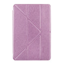 Transformers Style Silk Texture Horizontal Flip Solid Color Leather Case with Holder for iPad mini 4(Pink)