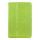 Transformers Style Silk Texture Horizontal Flip Solid Color Leather Case with Holder for iPad mini 4(Green)
