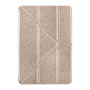 Transformers Style Silk Texture Horizontal Flip Solid Color Leather Case with Holder for iPad mini 4(Gold)