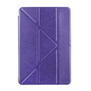 Transformers Style Silk Texture Horizontal Flip Solid Color Leather Case with Holder for iPad mini 4(Purple)