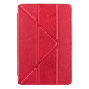 Transformers Style Silk Texture Horizontal Flip Solid Color Leather Case with Holder for iPad mini 4(Red)