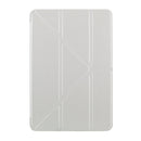Transformers Style Silk Texture Horizontal Flip Solid Color Leather Case with Holder for iPad mini 4(Silver)