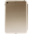 3-folding Naturally Treated Leather Smart Case with Sleep / Wake-up Function & Holder for iPad mini / mini 2 Retina(Gold)