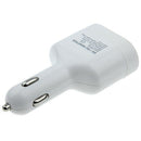 2xUSB Car Charger with DC 12V 1A-2.1A Socket, For iPhone, Galaxy, Huawei, Xiaomi, LG, HTC and Other Smart Phones(White)