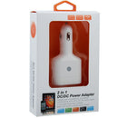 2xUSB Car Charger with DC 12V 1A-2.1A Socket, For iPhone, Galaxy, Huawei, Xiaomi, LG, HTC and Other Smart Phones(White)