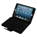 For iPad mini 4 / mini 3 / mini 2 / mini Detachable Bluetooth Keyboard and Leather Tablet Case with Holder(Black)