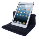 360 Degree Rotatable Litchi Texture Leather Case with Holder for iPad mini 1 / 2 / 3 (Dark Blue)