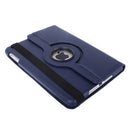 360 Degree Rotatable Litchi Texture Leather Case with Holder for iPad mini 1 / 2 / 3 (Dark Blue)
