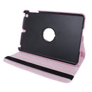 360 Degree Rotatable Litchi Texture Leather Case with Holder for iPad mini 1 / 2 / 3 (Pink)