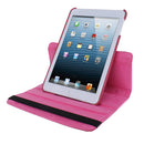 360 Degree Rotatable Litchi Texture Leather Case with Holder for iPad mini 1 / 2 / 3 (Magenta)