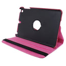 360 Degree Rotatable Litchi Texture Leather Case with Holder for iPad mini 1 / 2 / 3 (Magenta)