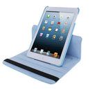 360 Degree Rotatable Litchi Texture Leather Case with Holder for iPad mini 1 / 2 / 3 (Baby Blue)