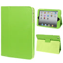 2-fold Litchi Texture Flip Leather Case with Holder Function for iPad mini 1 / 2 / 3(Green)