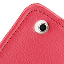 2-fold Litchi Texture Flip Leather Case with Holder Function for iPad mini 1 / 2 / 3(Magenta)