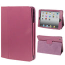 2-fold Litchi Texture Flip Leather Case with Holder Function for iPad mini 1 / 2 / 3(Purple)