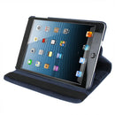 360 Degree Rotation Leather Case with Holder for iPad mini 1 / 2 / 3 (Dark Blue)