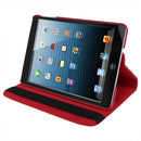 360 Degree Rotation Leather Case with Holder for iPad mini 1 / 2 / 3 (Red)