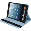 360 Degree Rotation Leather Case with Holder for iPad mini / mini 2 Retina(Baby Blue)
