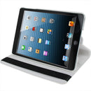 360 Degree Rotation Leather Case with Holder for iPad mini 1 / 2 / 3 (White)