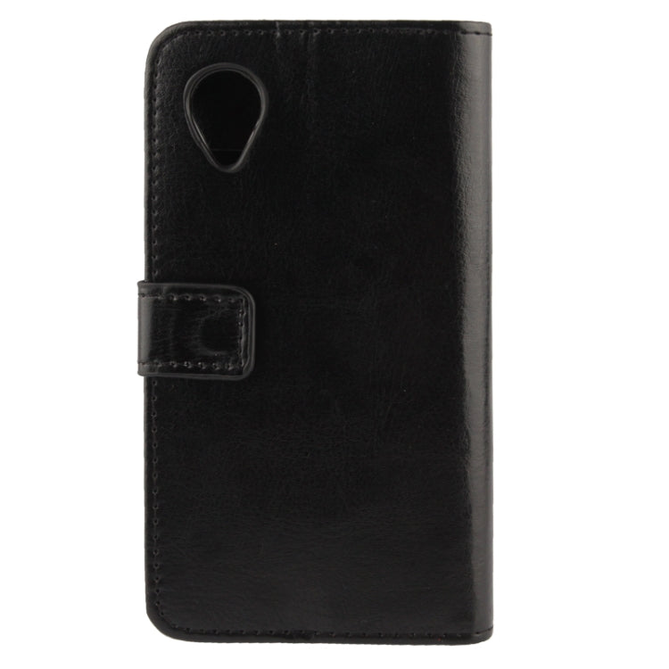 Crazy Horse Texture Leather Case with Credit Card Slot & Holder for Google Nexus 5 (Black)