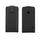 Pure Color Vertical Flip Leather Case for Nokia Lumia 520(Black)