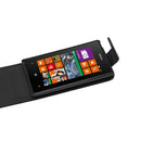 Pure Color Vertical Flip Leather Case for Nokia Lumia 520(Black)