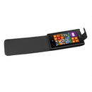 Pure Color Vertical Flip Leather Case for Nokia Lumia 520(Black)