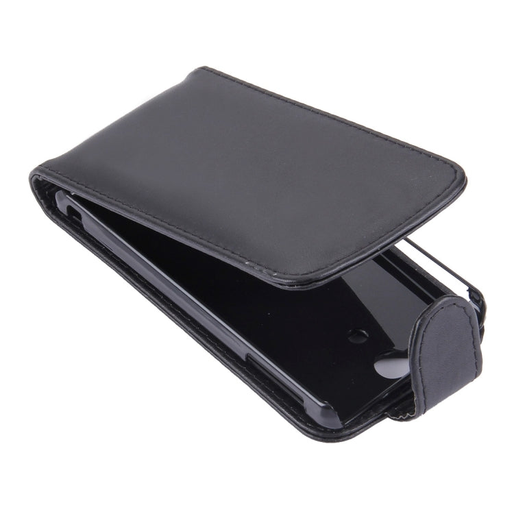 Vertical Flip Soft Leather Case for Sony Xperia V / LT25i(Black)