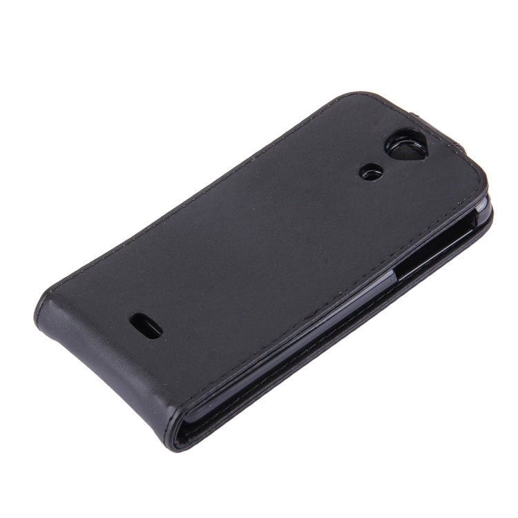 Vertical Flip Soft Leather Case for Sony Xperia V / LT25i(Black)