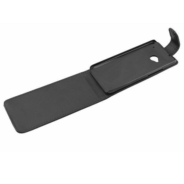 Vertical Flip Leather Case for HTC One / M7(Black)