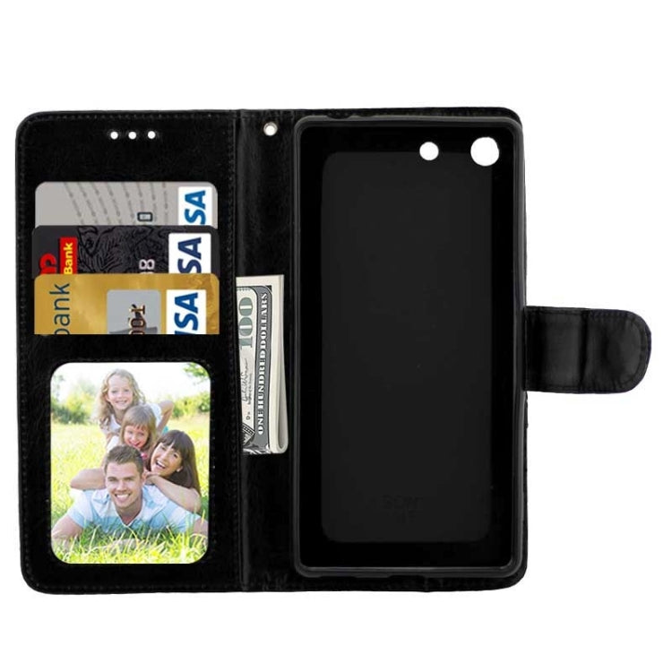 Crazy Horse Texture Horizontal Flip Leather Case with Holder & Card Slots & Wallet & Photo Frame for Sony Xperia M5 / E5603 / E5606 / E5653 / E5633 / E5643 / E5663(Black)