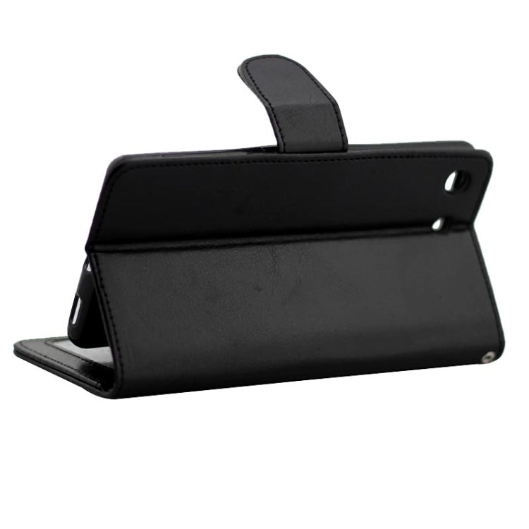 Crazy Horse Texture Horizontal Flip Leather Case with Holder & Card Slots & Wallet & Photo Frame for Sony Xperia M5 / E5603 / E5606 / E5653 / E5633 / E5643 / E5663(Black)